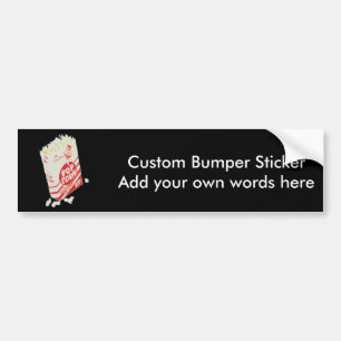 Retro Vintage Movie Theatre Popcorn Bumper Sticker