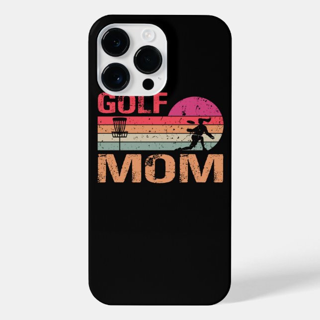 Retro Vintage Mum Disc Golf Gift iPhone Case (Back)