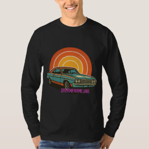 Retro Vintage Muscle Car Sunset Design T-Shirt