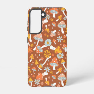 Retro Vintage Mushroom Flower Pattern Samsung Galaxy Case
