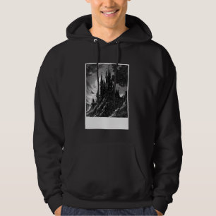 Retro Vintage Mythical Mediaeval Castle Dark Fanta Hoodie