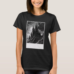Retro Vintage Mythical Mediaeval Castle Dark Fanta T-Shirt