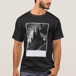 Retro Vintage Mythical Mediaeval Castle Dark Fanta T-Shirt