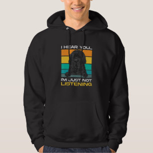 Retro Vintage Newfie Newfoundland Dog Hoodie