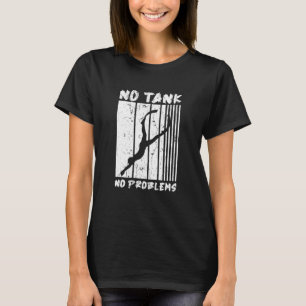 Retro Vintage No Tank No Problems Freediving