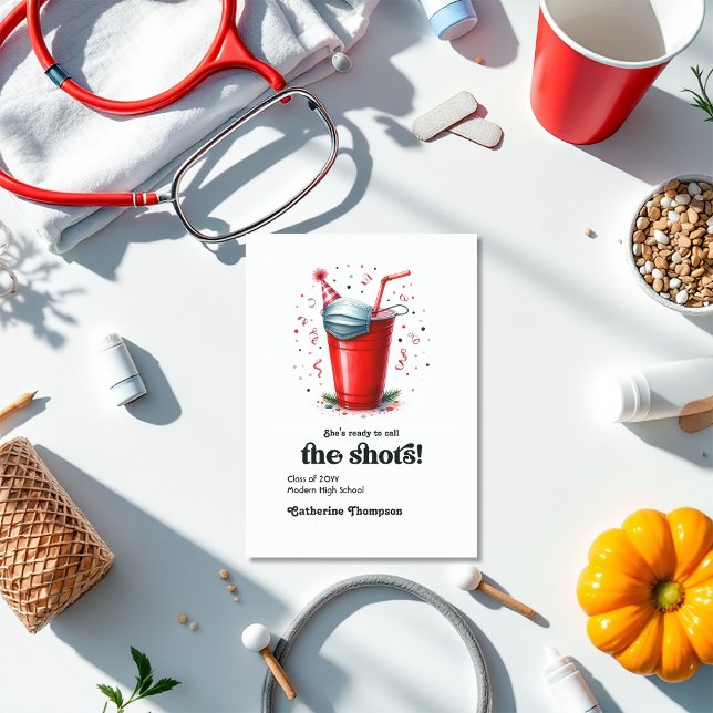 Retro Vintage Nurse Graduation Photo Announcement (Retro Vintage Nurse Graduation Photo Announcement)