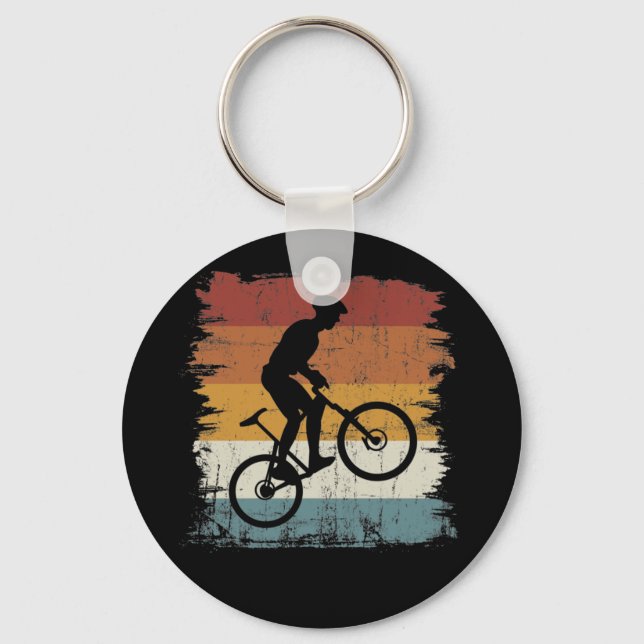 Retro vintage Offroad bike Key Ring (Front)