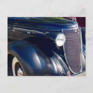 Retro Vintage Old Black Automobile Car Blank Card