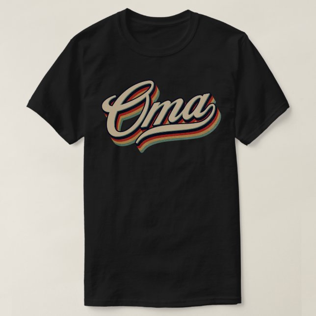Retro Vintage Oma T-Shirt (Design Front)
