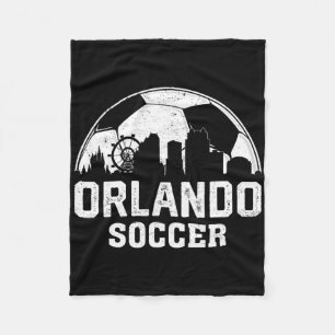 Retro Vintage Orlando Soccer Footll Sports Lover Fleece Blanket