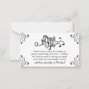 Retro Vintage Ornaments Thank You Card