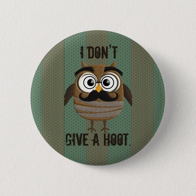 Retro Vintage Owl 6 Cm Round Badge (Front)
