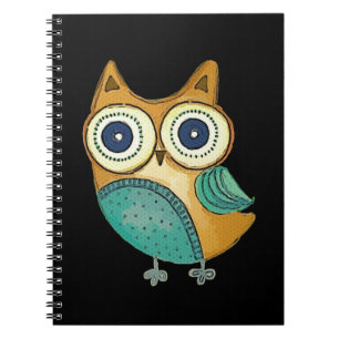 Retro Vintage Owl Notebook
