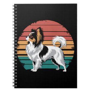 Retro Vintage Papillon Dog Lover Animal Papillon Notebook