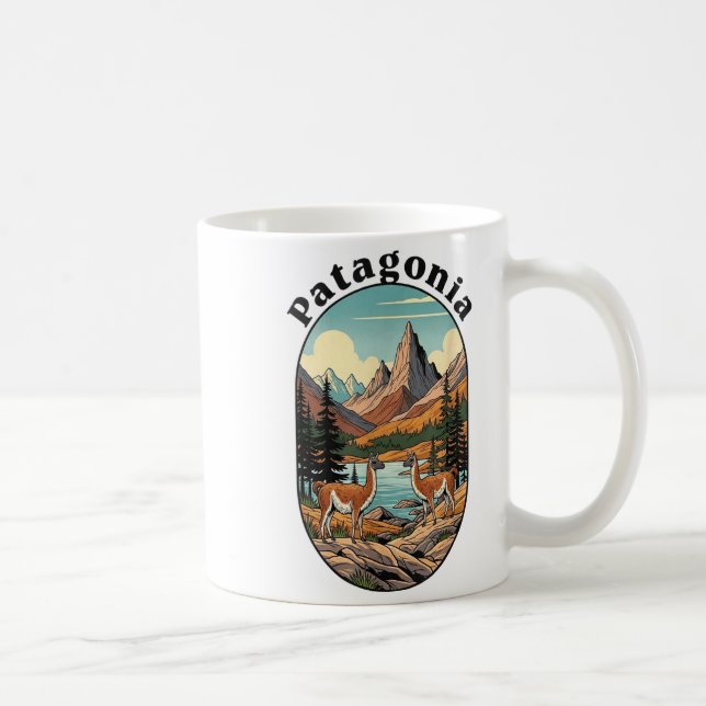 Retro Vintage Patagonia Outdoor  Coffee Mug (Right)