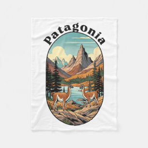 Retro Vintage Patagonia Outdoor  Fleece Blanket