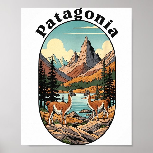 Retro Vintage Patagonia Outdoor  Poster (Front)