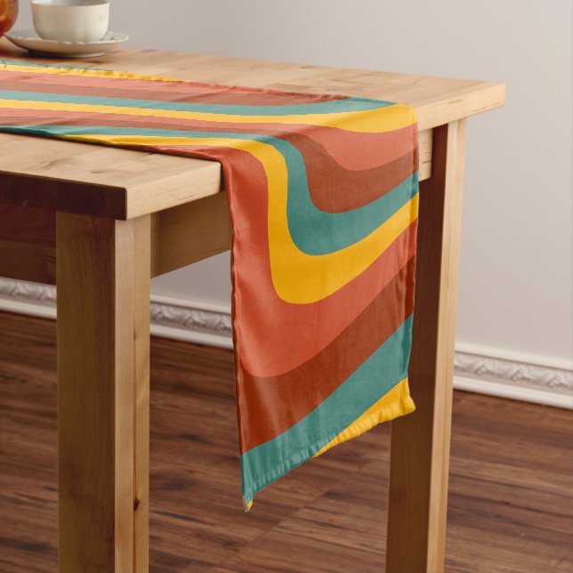 Retro Vintage Pattern  Short Table Runner (In Situ)