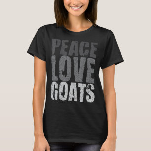 Retro Vintage Peace Love Goats Cute Animal Farm 3 T-Shirt
