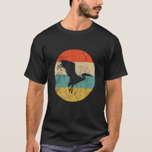 Retro Vintage Pelican Bird Fly Tropical Bird Anima T-Shirt