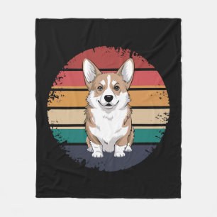 Retro Vintage Pembroke Welsh Corgi Lover Dog Gifts Fleece Blanket