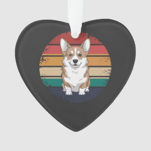 Retro Vintage Pembroke Welsh Corgi Lover Dog Gifts Ornament