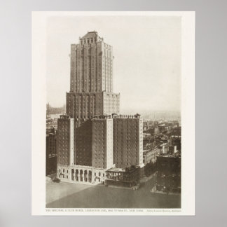 Retro Vintage Photo New York City Building Poster