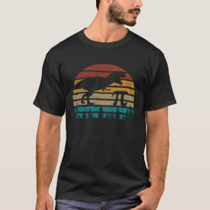 Retro Vintage Pi 3 14 Dinosaur silhouette Pi Day T-Shirt