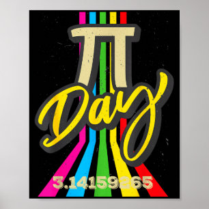 Retro Vintage Pi Day 3.14 Funny Math Geek Science  Poster