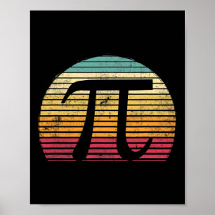 Retro Vintage Pi Day 3.14 Funny Math Lover Student Poster