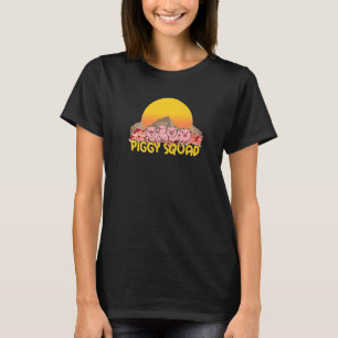 Retro Vintage Piggy Squad, Funny Farm Animal Lover T-Shirt