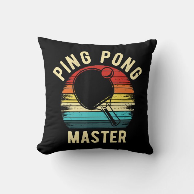 Retro Vintage PingPong  Cushion (Front)
