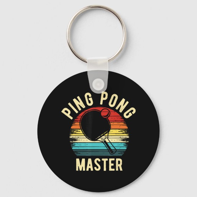 Retro Vintage PingPong  Key Ring (Front)