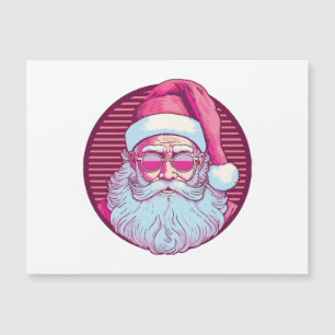 Retro vintage pink santa claus