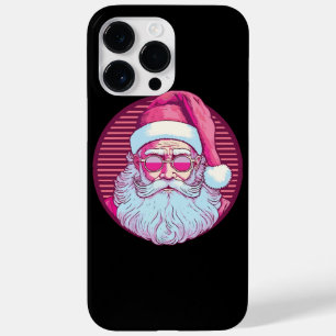 Retro vintage pink santa claus Case-Mate iPhone 14 pro max case