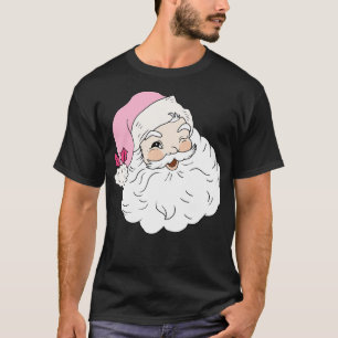 Retro Vintage Pink Santa Claus T-Shirt
