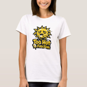 Retro Vintage Pixel Sun Distressed Summer Heat T-Shirt