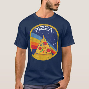 Retro Vintage Pizza Addict Space Pizza Launch With T-Shirt