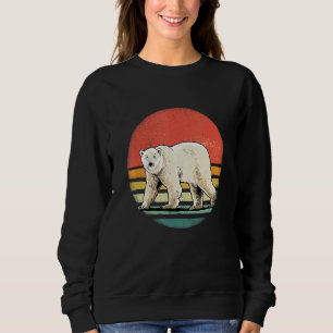 Retro Vintage Polar Bear Arctic Wildlife Animal Be Sweatshirt