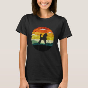 Retro Vintage Poodle Dogs Animals Sunset 60s 70s 8 T-Shirt