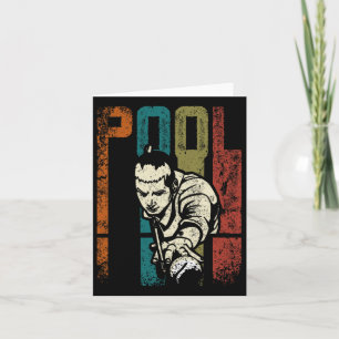 Retro Vintage Pool Billiards Card