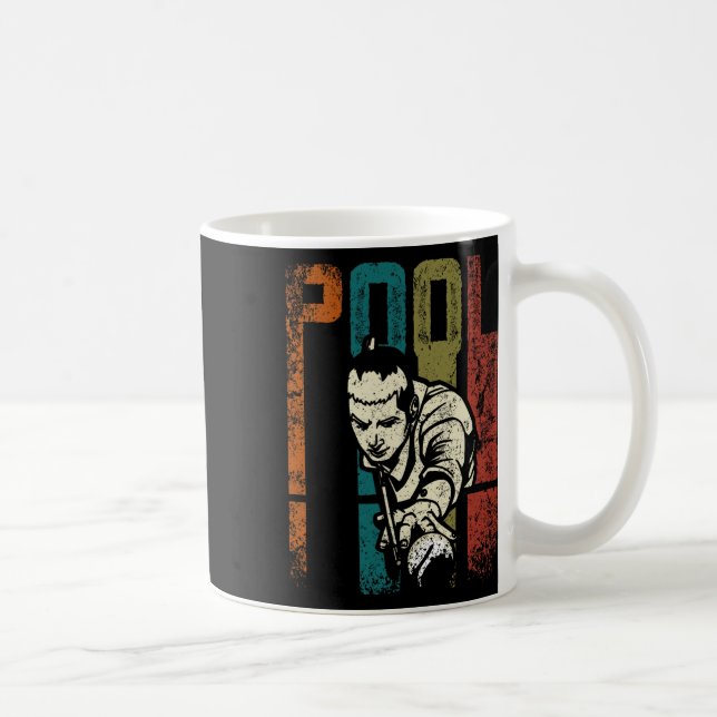 Retro Vintage Pool Billiards  Coffee Mug (Right)