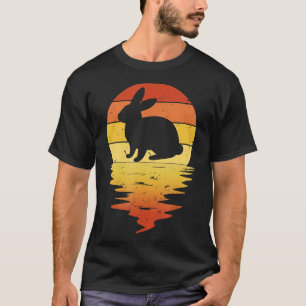 Retro Vintage Rabbit Silhouette Costume Rabbit Lov T-Shirt