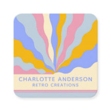 Retro Vintage Rays QR Code Abstract Trendy