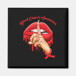 Retro Vintage Red Ribbon Blood Cancer Awareness Magnet
