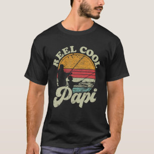 Retro Vintage Reel Style Cool Papi Fishing Lover T-Shirt