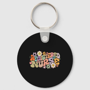Retro Vintage Registered Nurse Nursing Rn Funny Key Ring