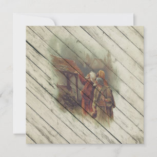 Retro   Vintage Religious Christmas Holiday Card