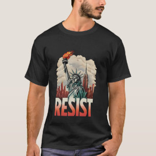 Retro Vintage Resist Statue of Liberty Activism T-Shirt