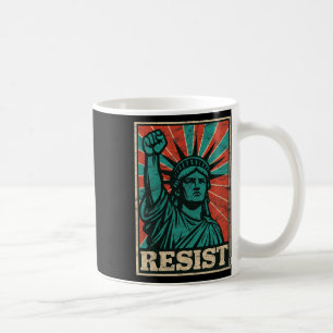 Retro Vintage Resist Trump Fascism Statue Of Liber Coffee Mug